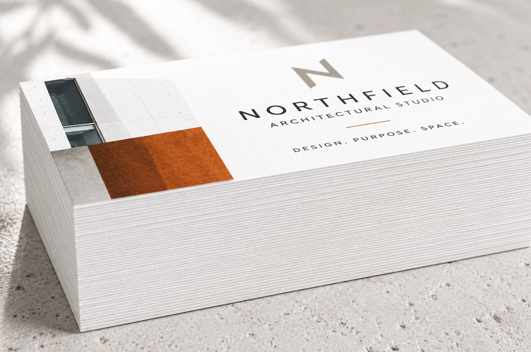 Custom postcard size printed on 24pt thick recycled uncoated stock