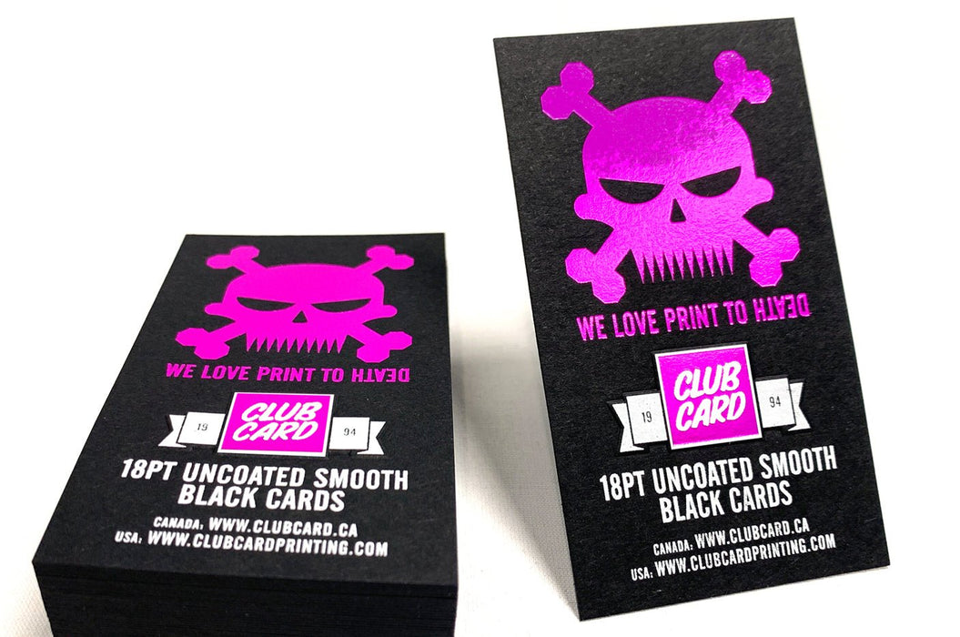 Black Uncoated Cards 18pt - Clubcard Printing USA