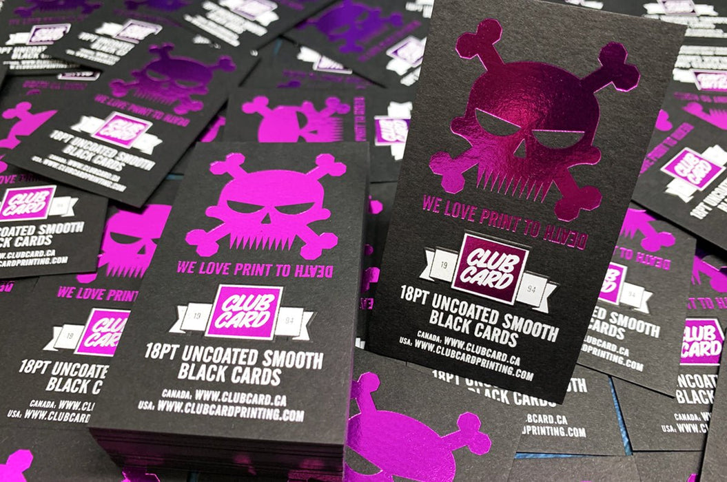 Black Uncoated Hang Tags 18pt - Clubcard Printing USA