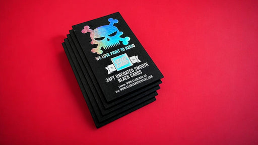 Black Uncoated Postcards 34pt - Clubcard Printing USA