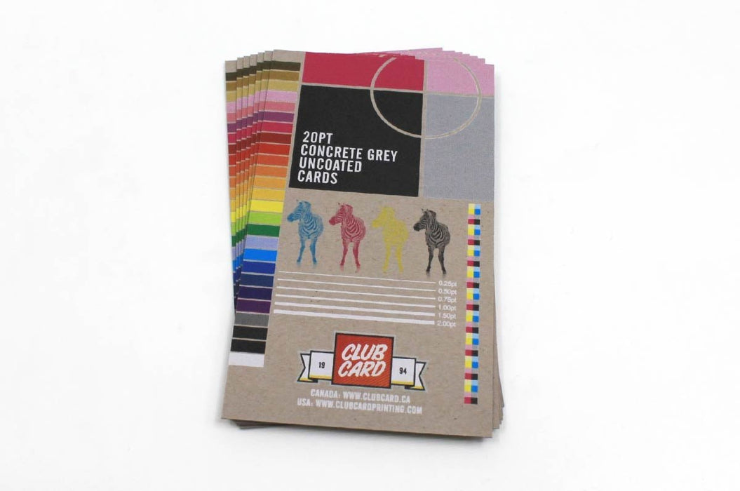 Concrete Grey Bookmarks 20pt - Clubcard Printing USA