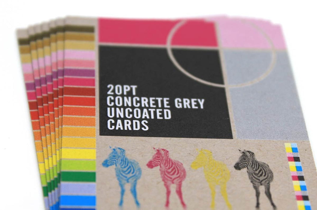 Concrete Grey Rack Cards 20pt - Clubcard Printing USA