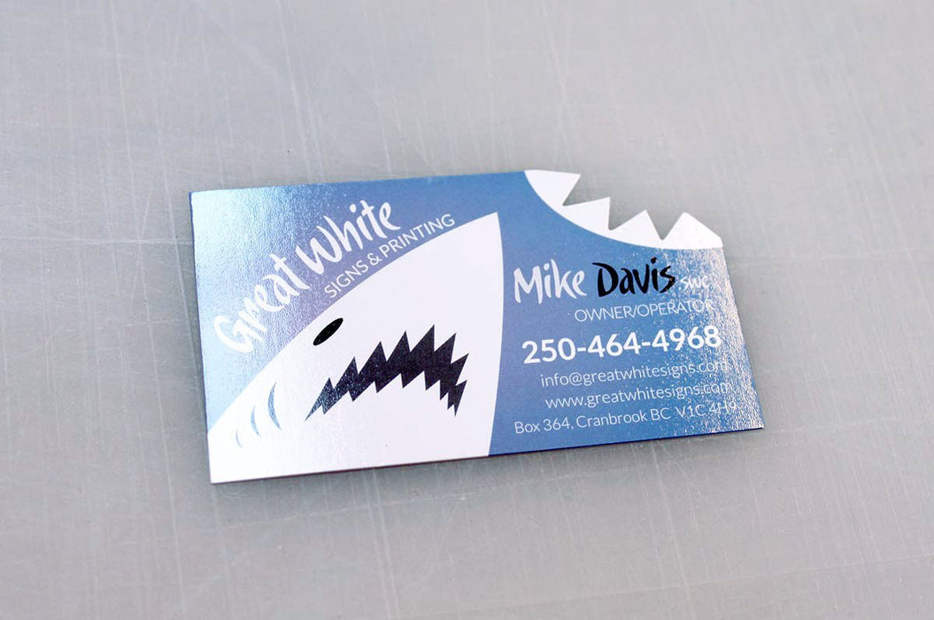 Die Cut Silk Laminated Business Cards - Clubcard Printing USA