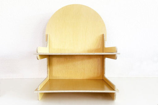 Minimalist 2 - Tier Wooden Display Rack – Perfect for Notebooks, Journals & Small Gifts - Clubcard Printing USA