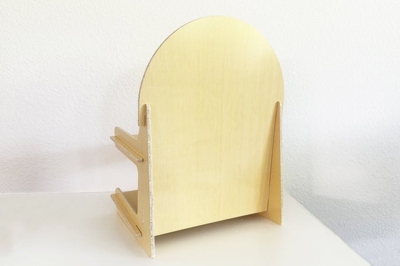 Minimalist 2 - Tier Wooden Display Rack – Perfect for Notebooks, Journals & Small Gifts - Clubcard Printing USA