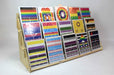 Modern Retail Card Display Rack With 27" Wide Birchwood Shelves - Clubcard Printing USA