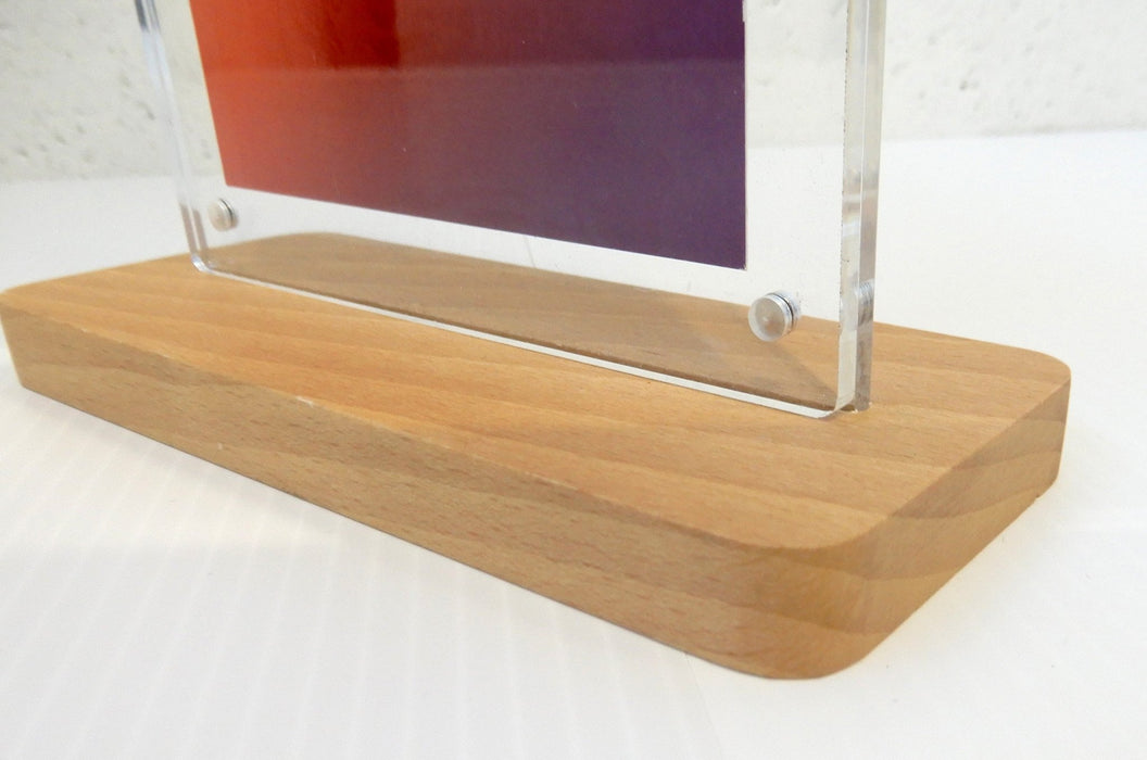 Modern Style 5x7 Quick Change Sign And Menu Holder | Acrylic And Wood - Clubcard Printing USA