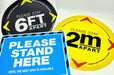 Social Distancing Floor Stickers, Slip Resistant Vinyl Stickers - Clubcard Printing USA