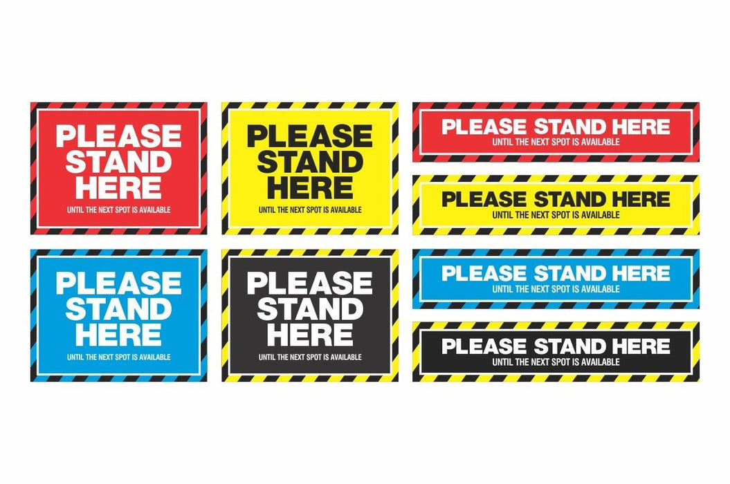 Social Distancing Floor Stickers, Slip Resistant Vinyl Stickers - Clubcard Printing USA