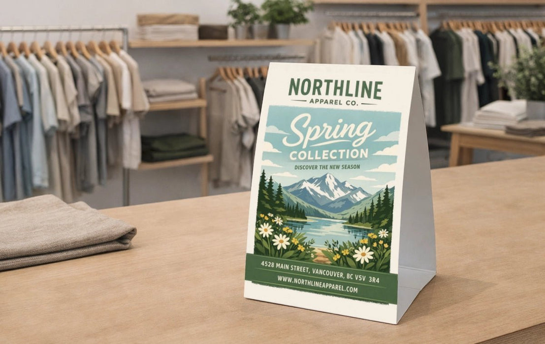 Tent Cards 16pt Coated One Side - Clubcard Printing USA