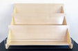 Three Tier 17" Wide Birch Wood Card Display Rack - Clubcard Printing USA