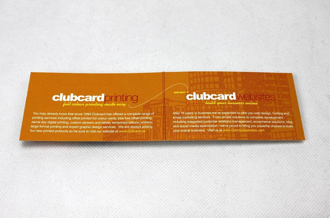 Uncoated Folding Business Cards 14pt - Clubcard Printing USA