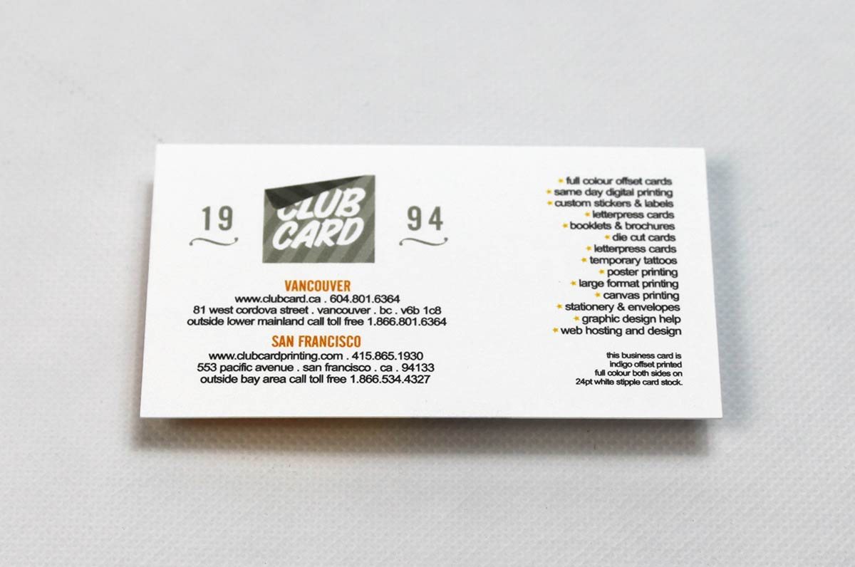 White Stipple Business Cards 24pt - Clubcard Printing USA