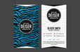 Zebra Stripe Business Card Template - Clubcard Printing USA